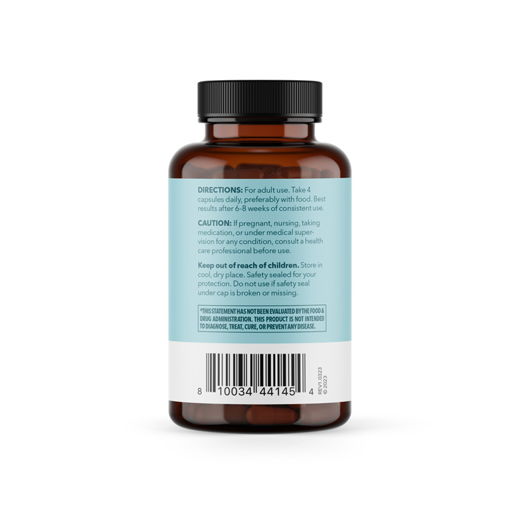Femetry Daily Bladder Comfort 120cap 200cc bottle back
